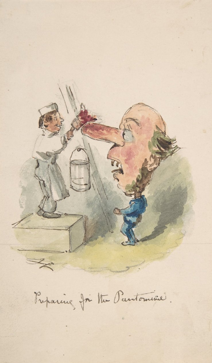 Forberedelse til Pantomime, 1836-64. av John Leech