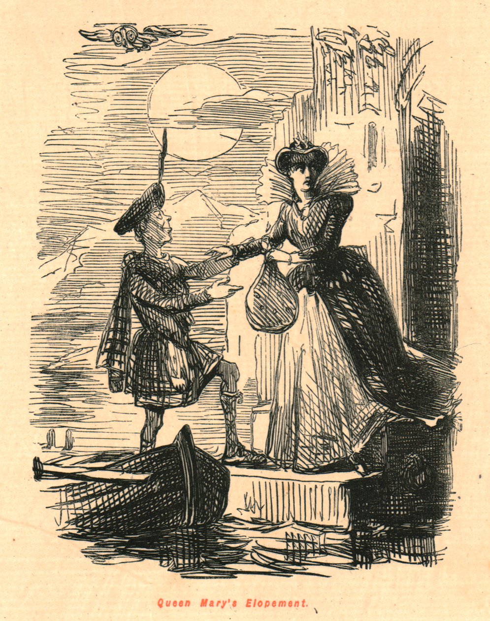 Dronning Marys utflytting, 1897. av John Leech