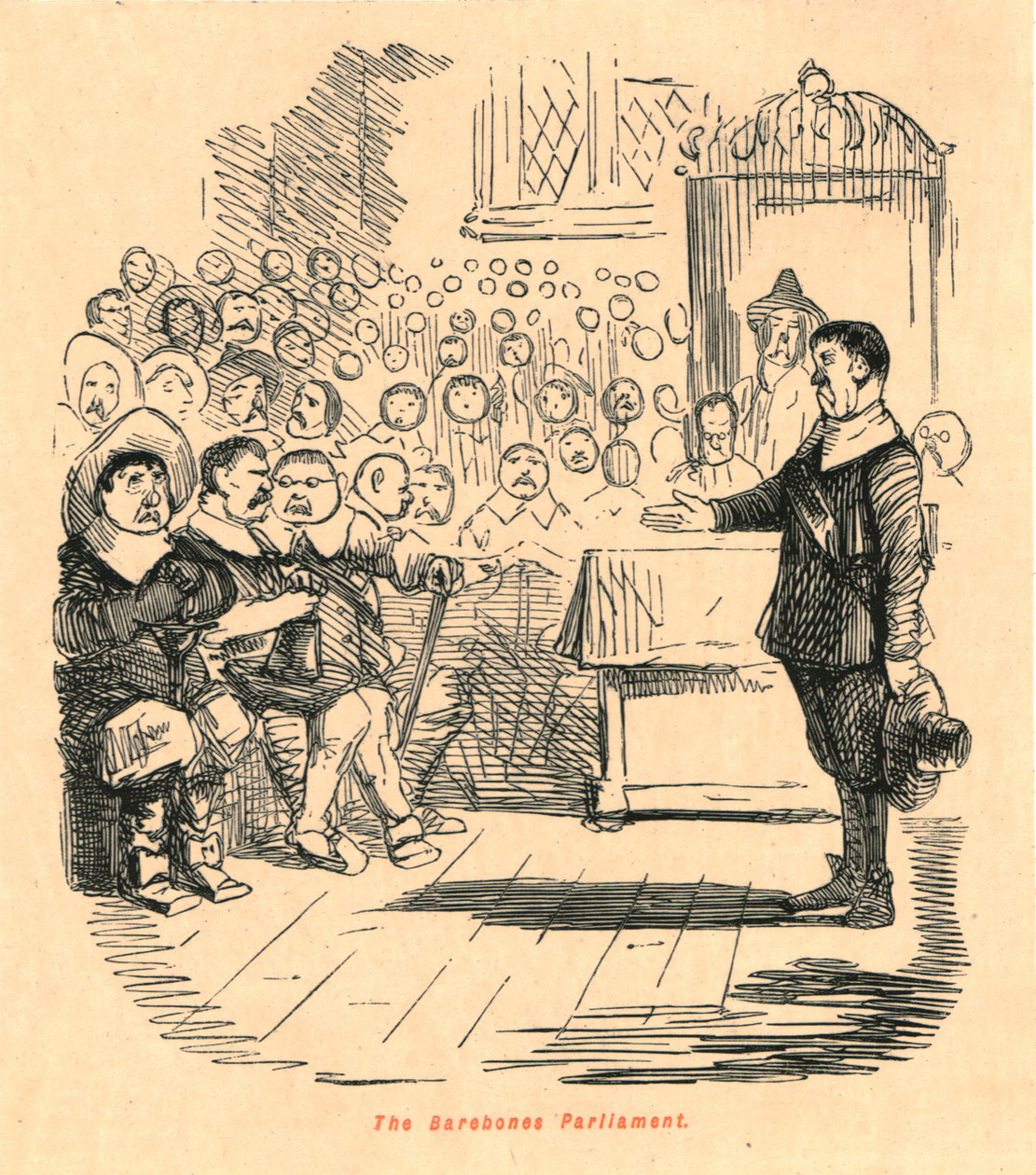 Barebones-parlamentet, 1897. av John Leech