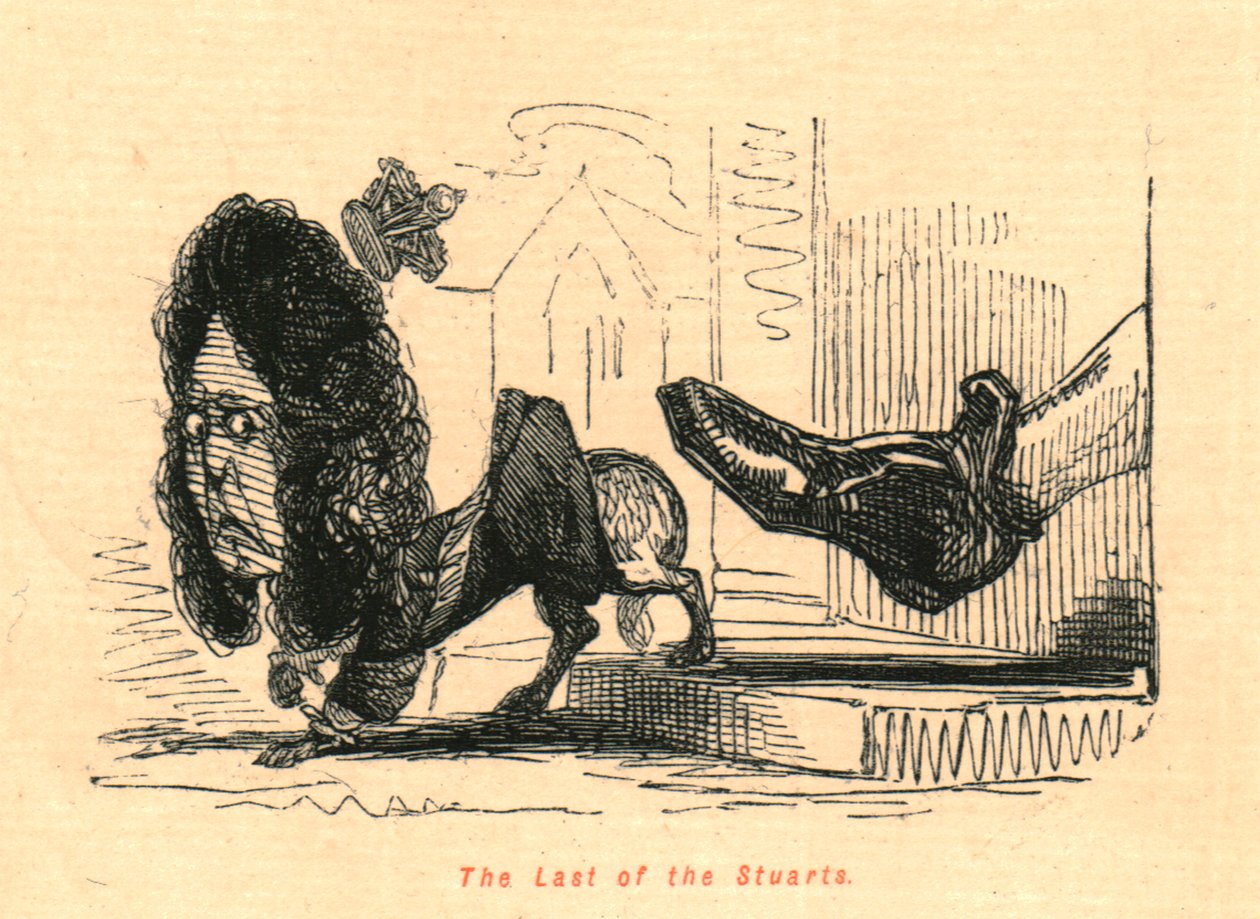 The Last of the Stuarts, 1897. av John Leech