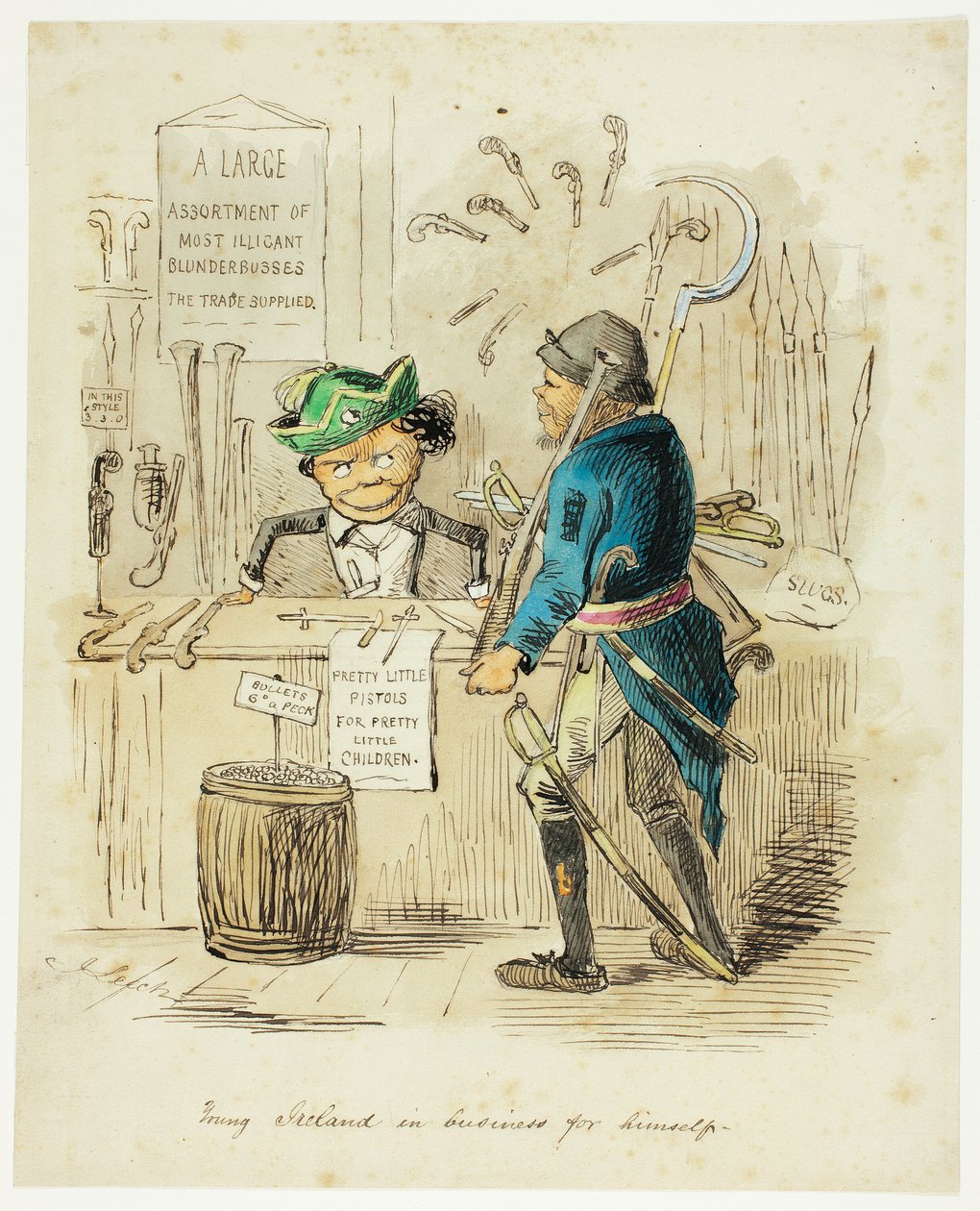 Ungt Irland i virksomhet for seg selv av John Leech