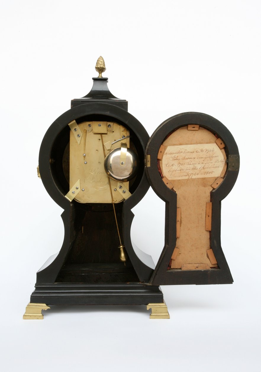 Ballongklokke, ca. 1760 (messing og ebonisert frukttre) av John Leroux