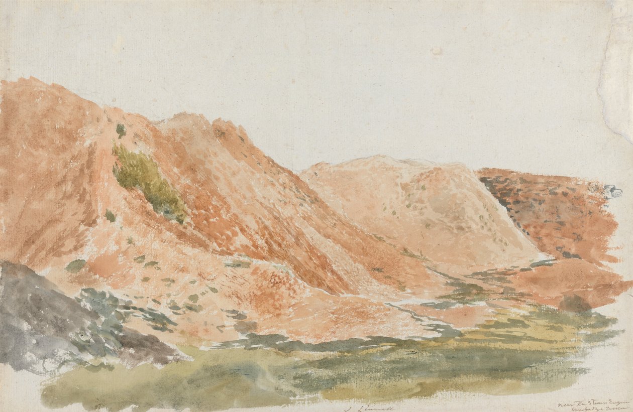 Steinbrudd nær Ironbridge (Earthworks, Cambridge Terrace) av John Linnell