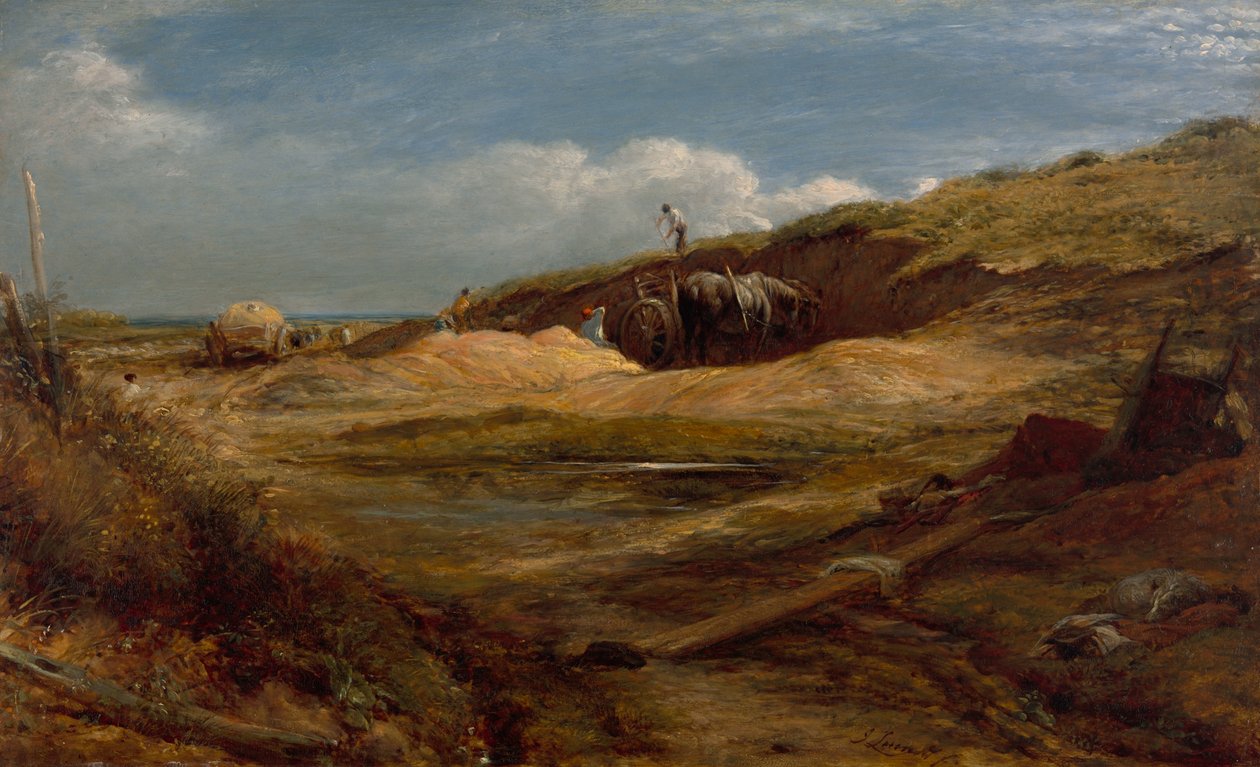 The Sand Pits, Hampstead Heath, 1834. av John Linnell