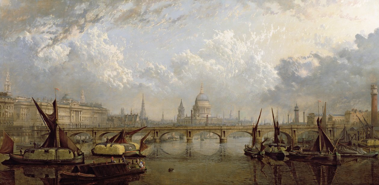 Utsikt over London (olje på lerret) av John MacVicar Anderson