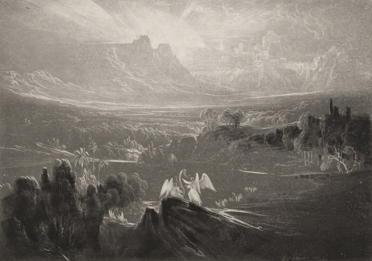 Heaven-the Rivers of Bliss ..., ca. 1827 (mezzotint) av John Martin