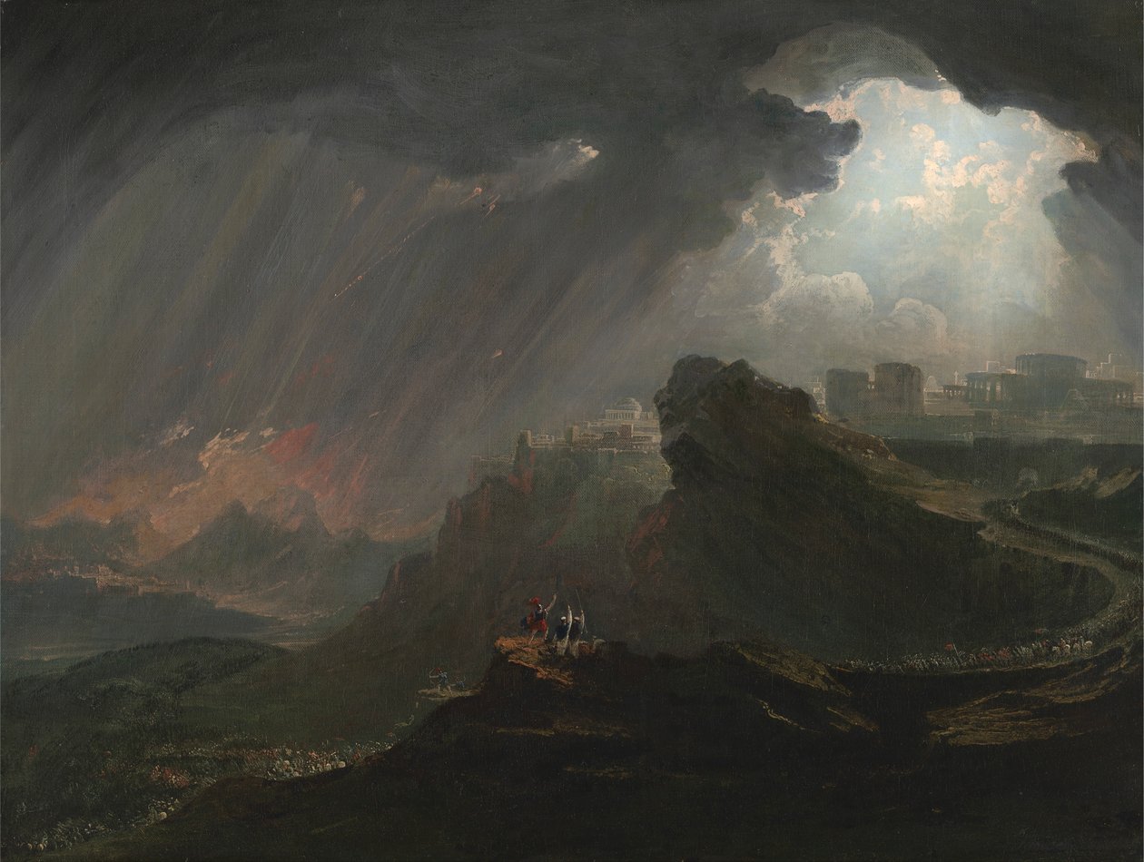 Joshua befaler solen å stå stille av John Martin