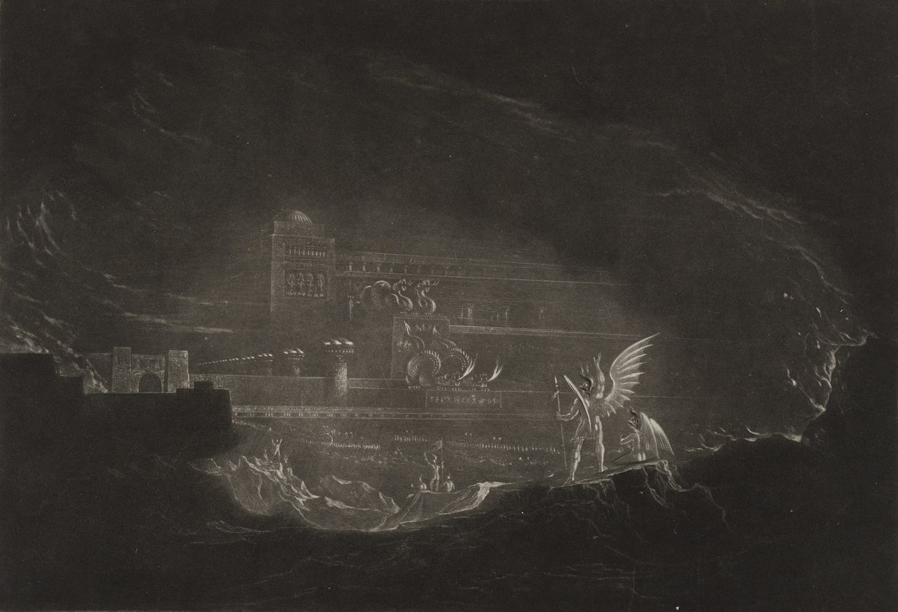 Pandemonium, ca. 1827 (mezzotint) av John Martin