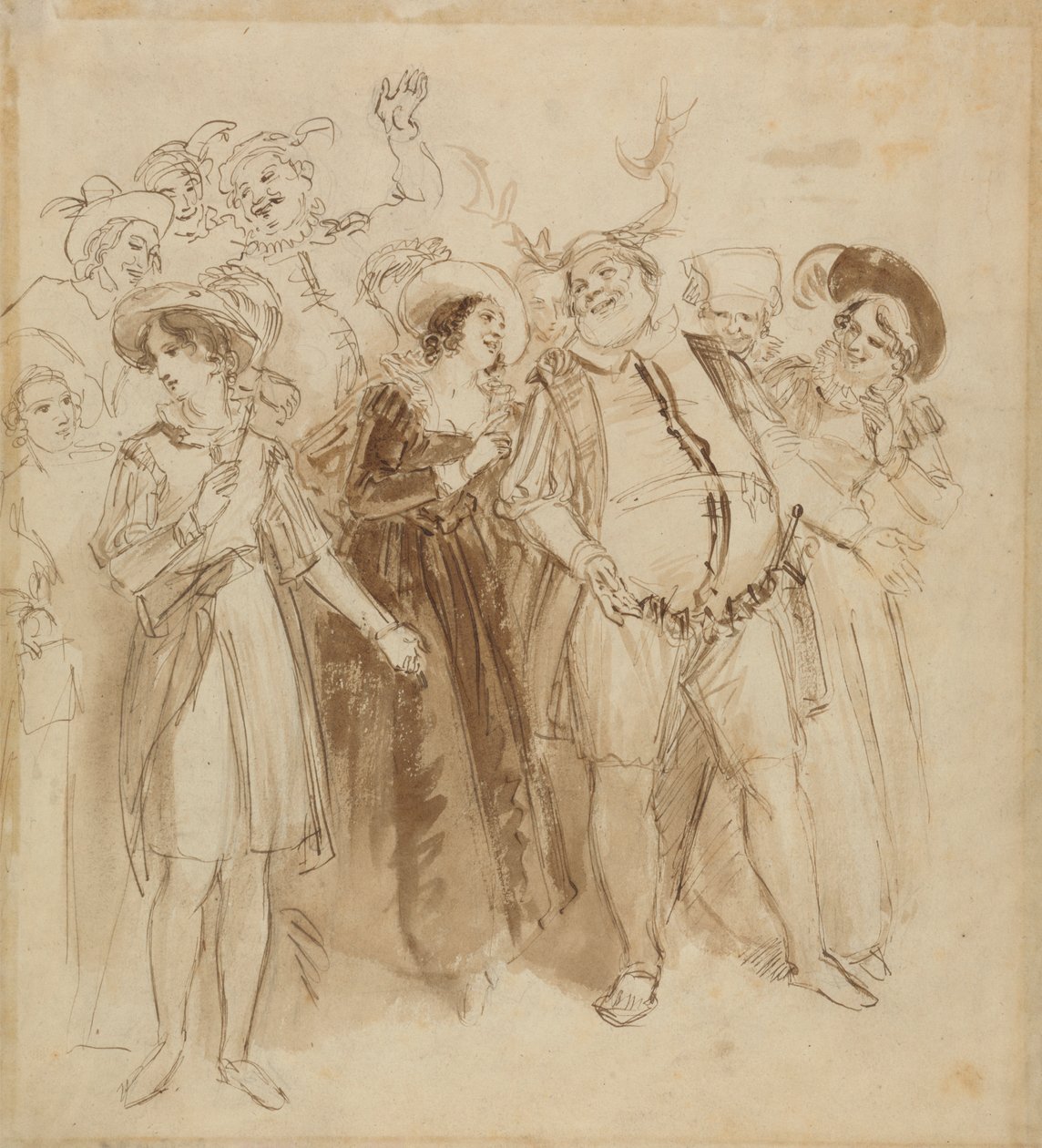 Falstaff forkledd som Herne av John Massey Wright