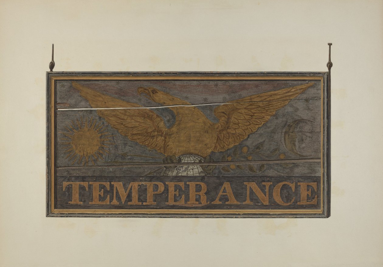Tavernaskilt: Temperance, ca. 1940. av John Matulis
