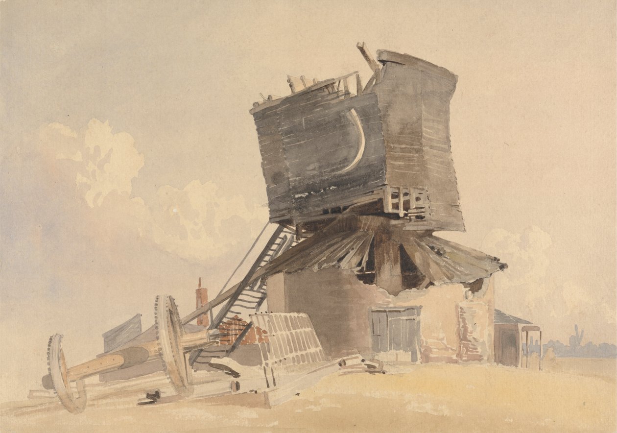 En stormskadet vindmølle av John Middleton