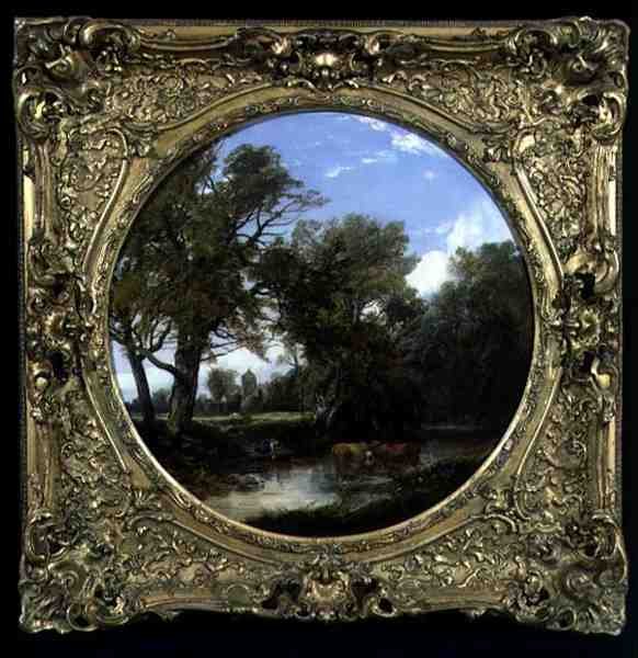 Norfolk River Scene (olje på lerret) av John Middleton
