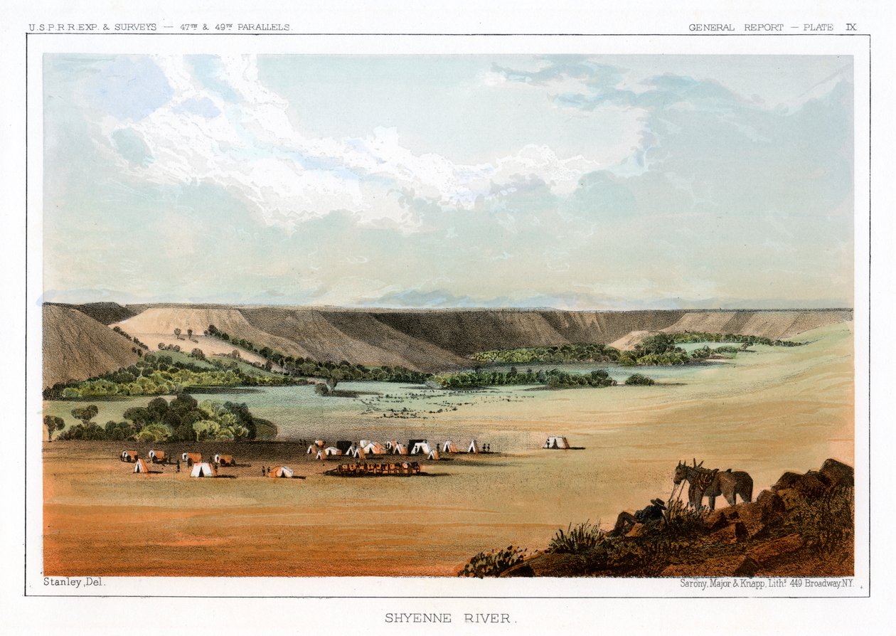 Cheyenne River, USA, 1856. av John Mix Stanley