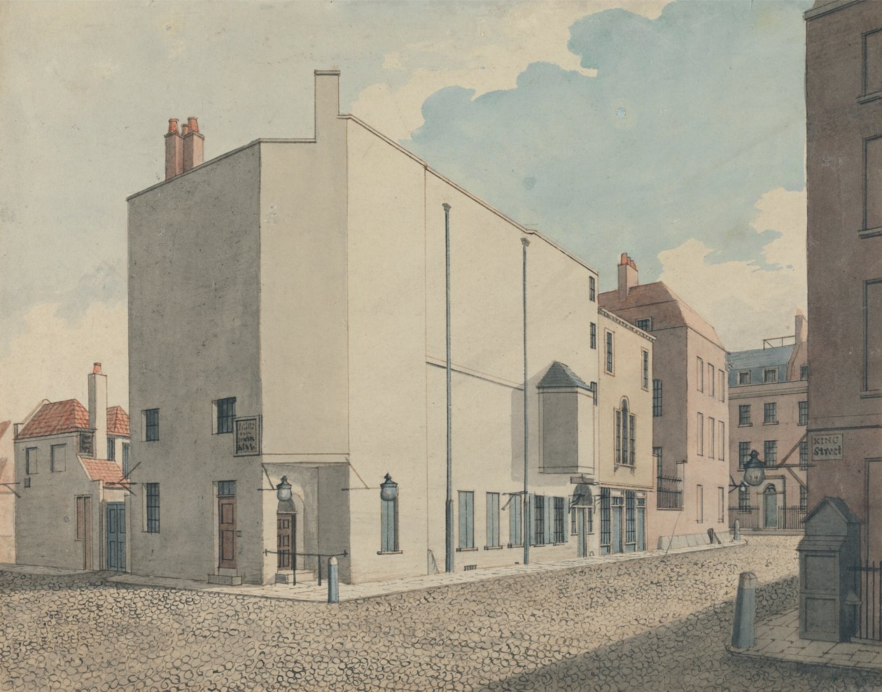Argyll Concert Rooms, Regent Street, London: Perspektiv av John Nash