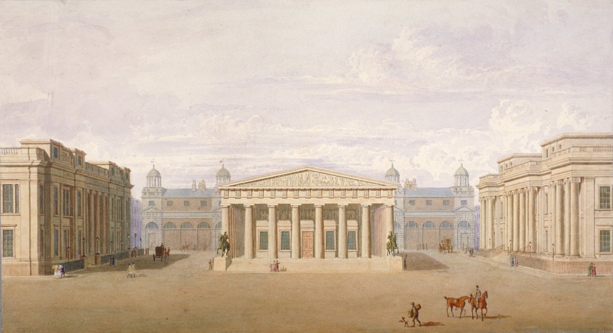Trafalgar Square, Westminster, London, 1828 av John Nash