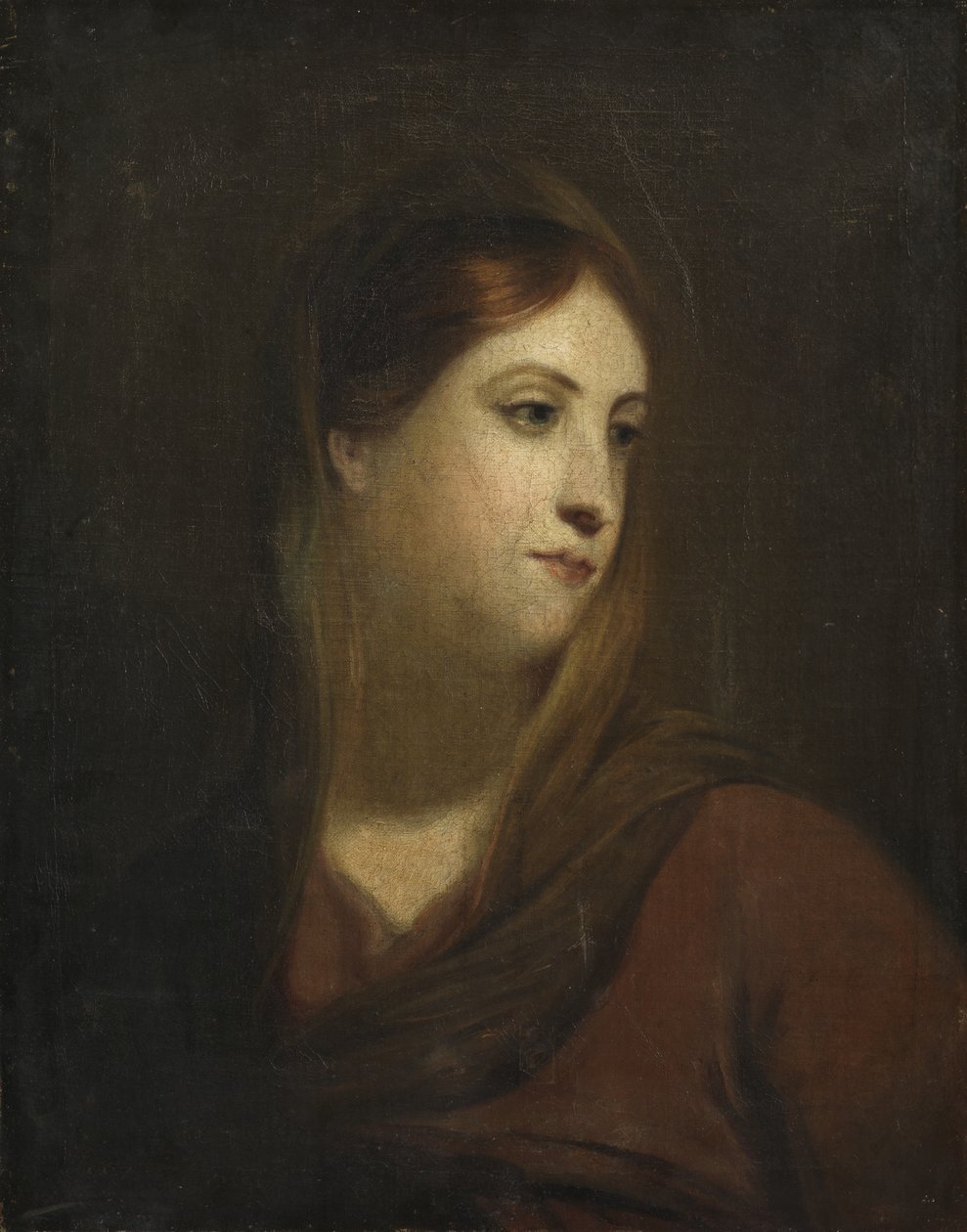 Skisse for et kvinnehode, ca. 1800 av John Opie