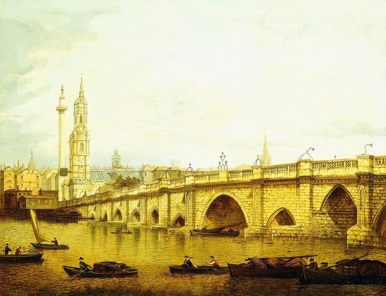 Utsikt over London Bridge, av John Paul