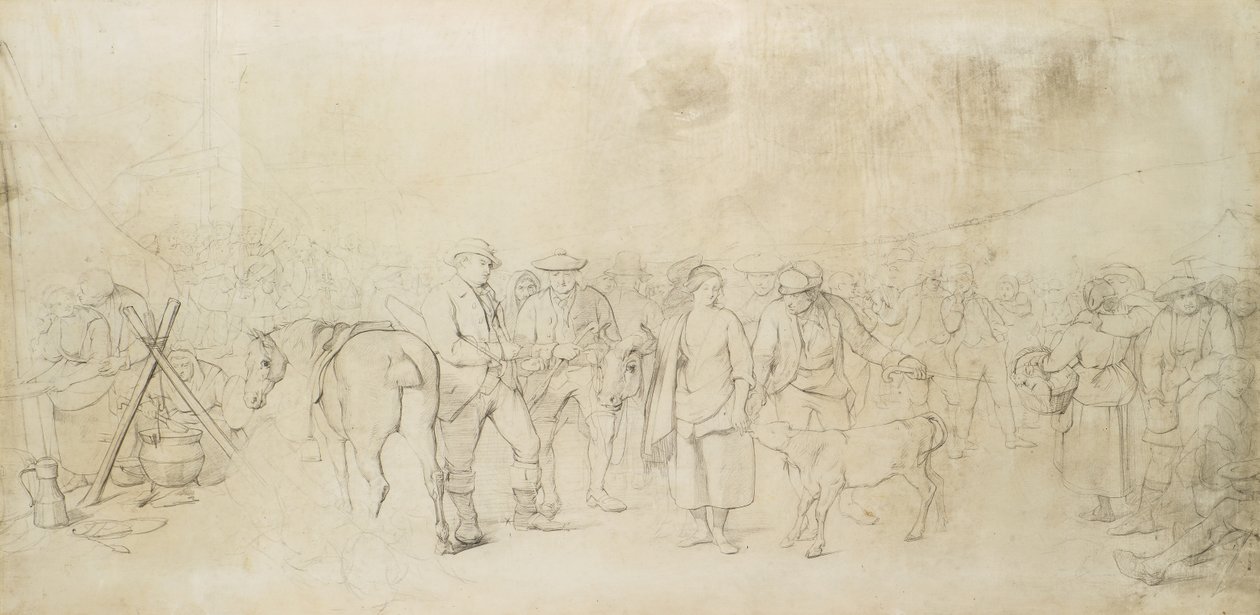 A Scotch Fair, ca. 1847 (blyant) av John Phillip