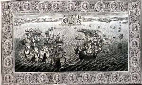 Armada (gravering fra et billedvev) av John Pine
