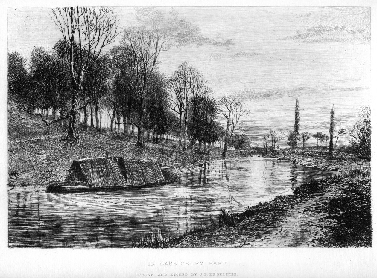I Cassiobury Park, 1800-tallet. av John Postle Heseltine