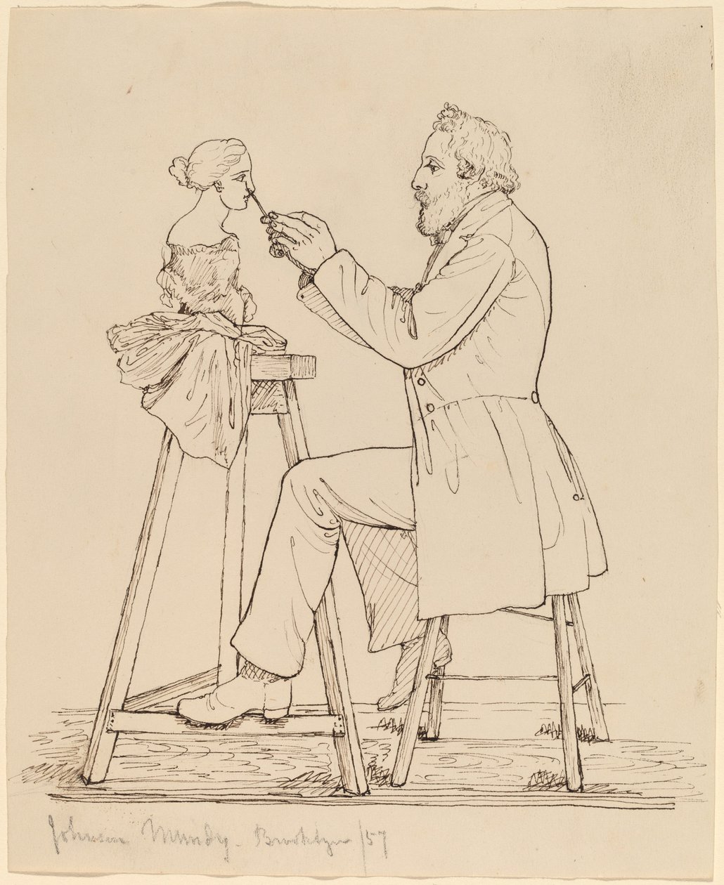 Johnson Mundy, skulptør av John Quincy Adams Ward