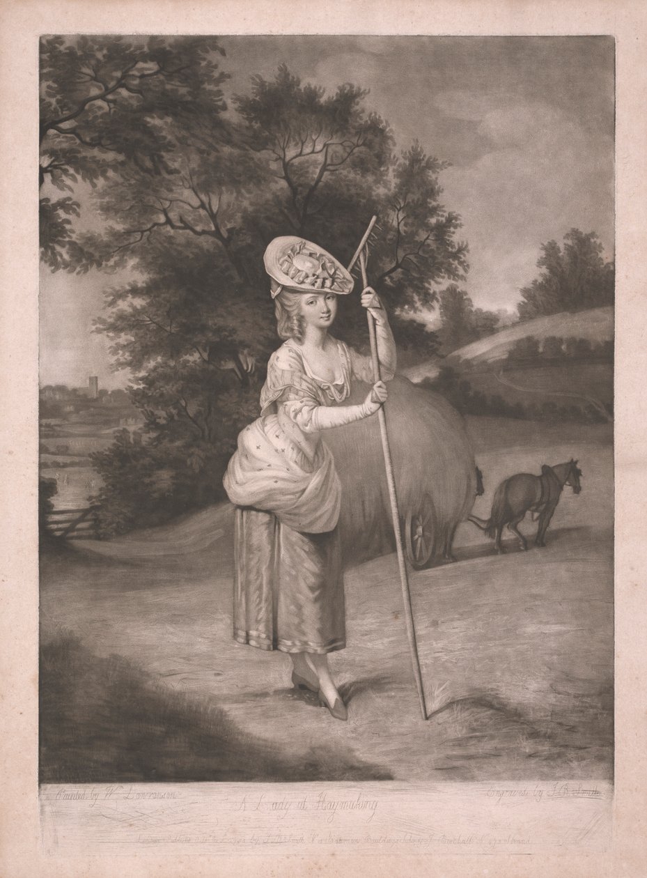 En dame ved slått av John Raphael Smith