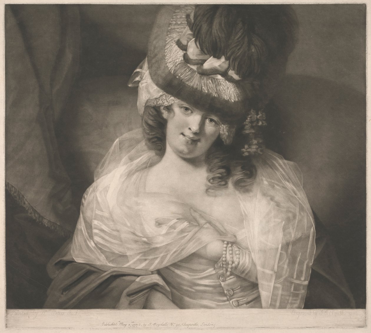 Kjærlighet i øynene hennes sitter og spiller av John Raphael Smith