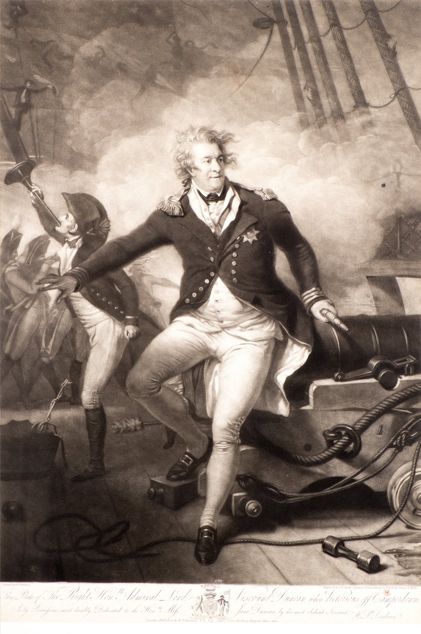 Viscount Duncan Victorious utenfor Camperdown av John Raphael Smith