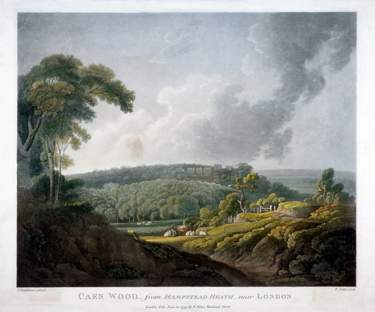 Caen Wood, St Pancras, London, 1799 av John Rathbone