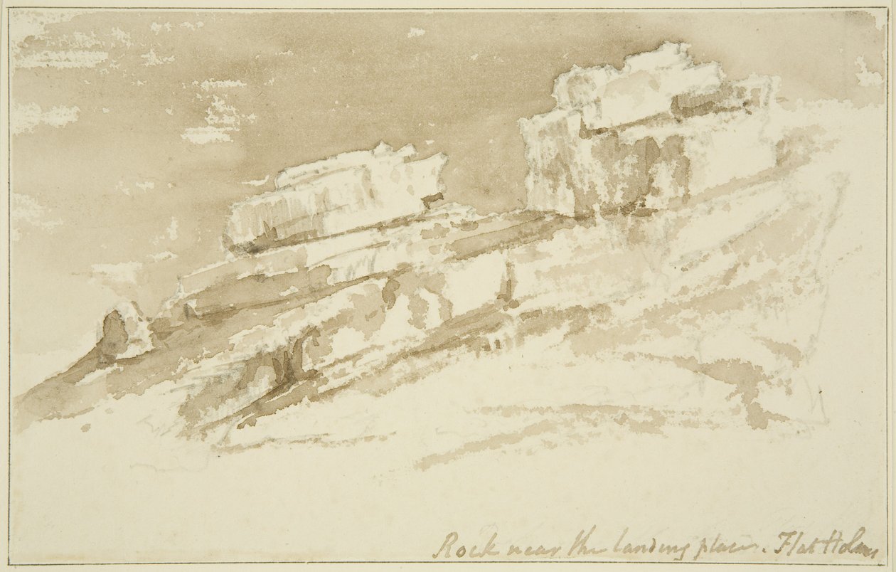 Steiner nær Landing Place, Flat Holm av John Reverend Eden