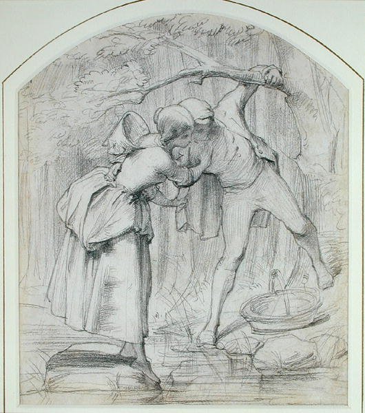 The Crossing, ca. 1860 (blyant om bord) av John Richard Clayton