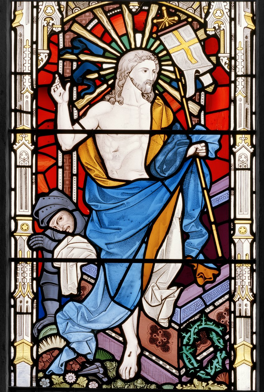 The Risen Christ, 1862 (farget glass) av John Richard Clayton