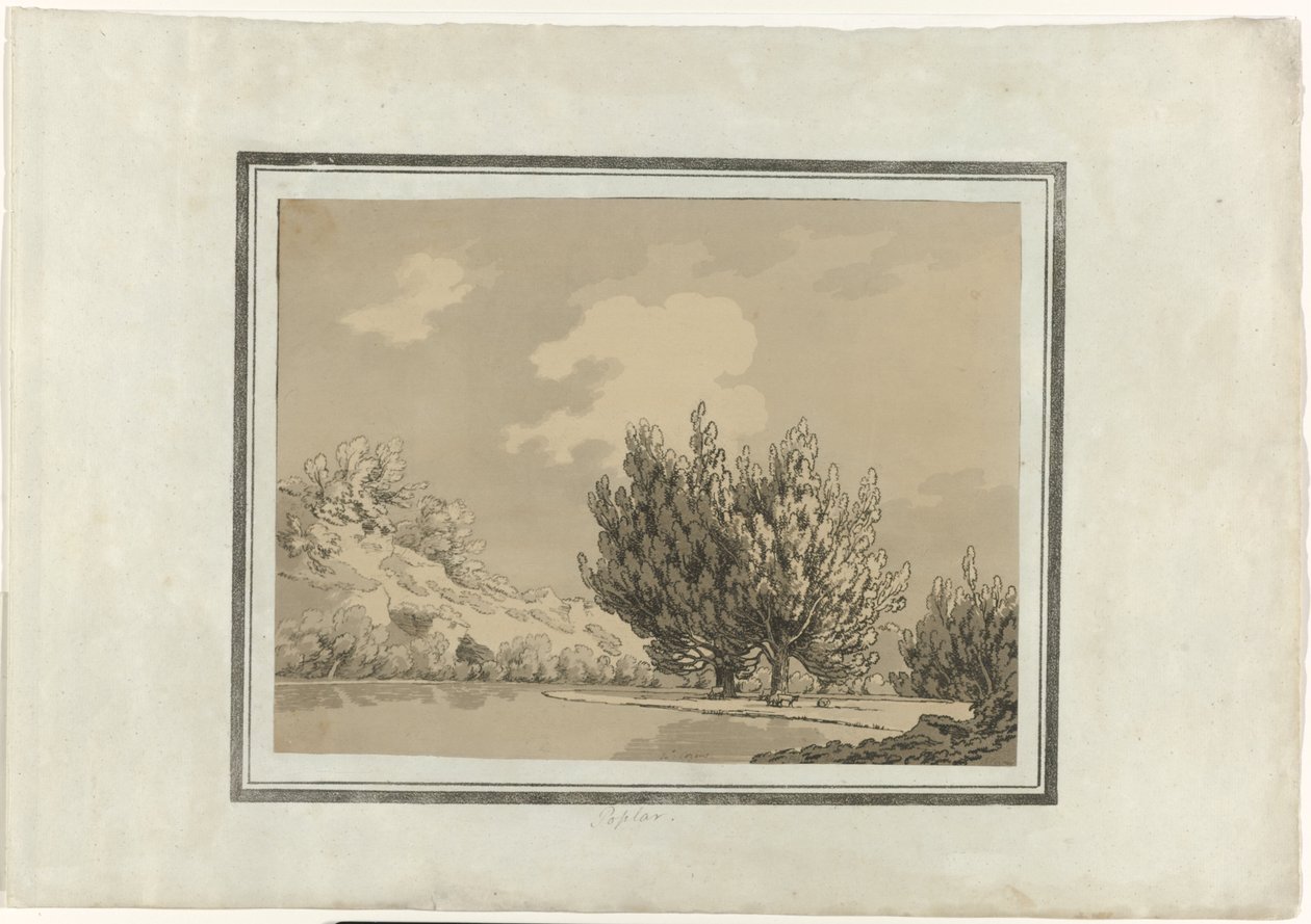 Poppel av John Robert Cozens (signed by artist)