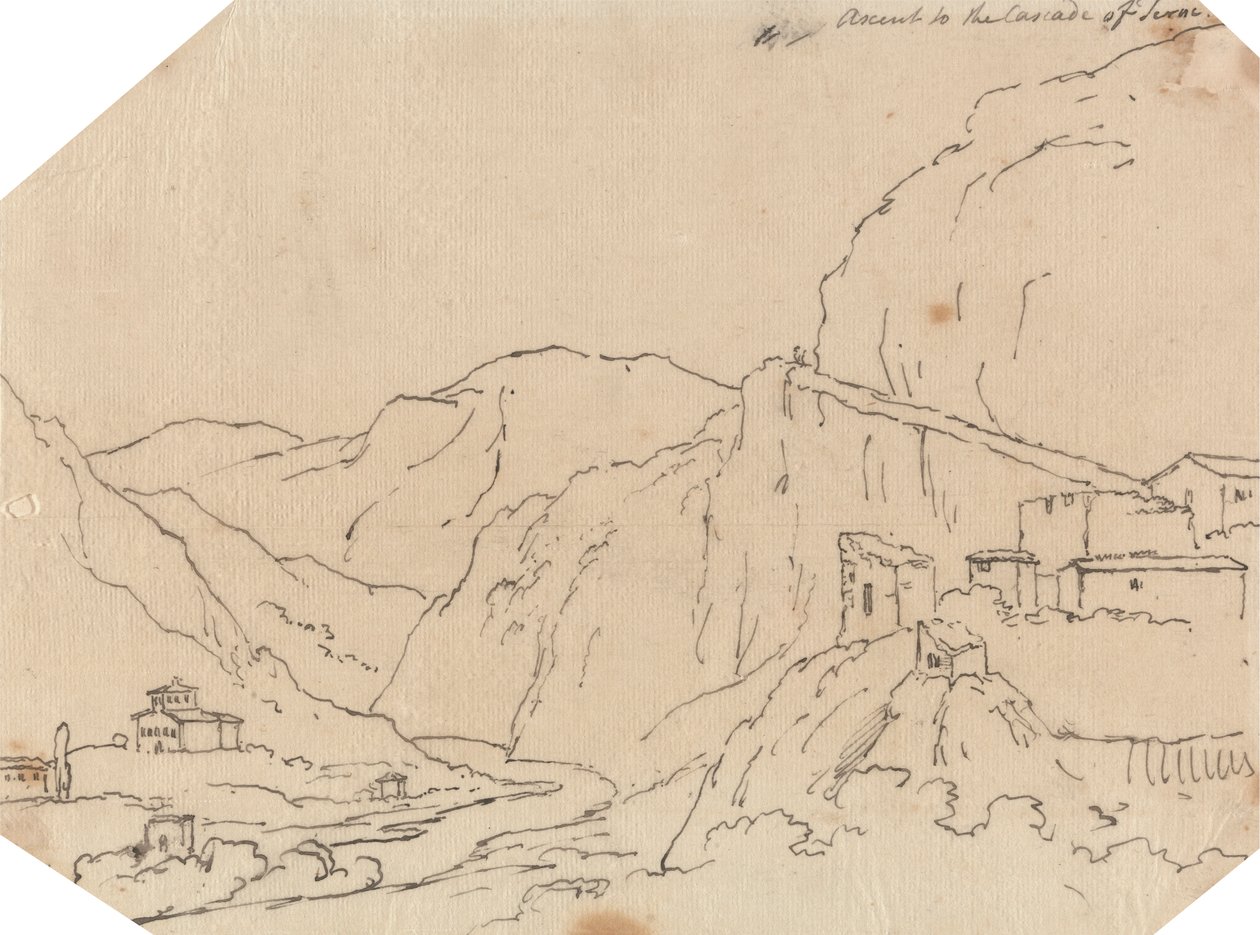 Oppstigning til Cascade of Terni av John Robert Cozens