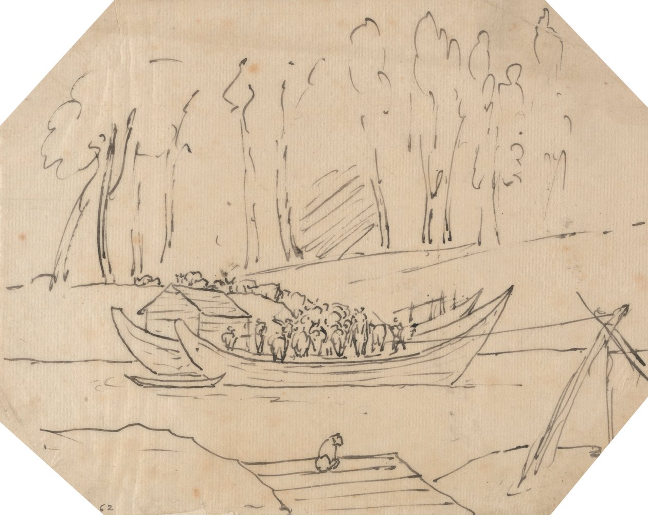 Storfe på en båt av John Robert Cozens