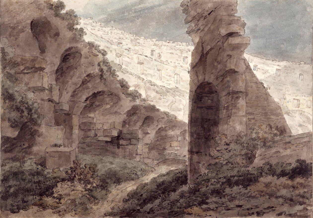 Interiør av Colosseum, 1778 av John Robert Cozens