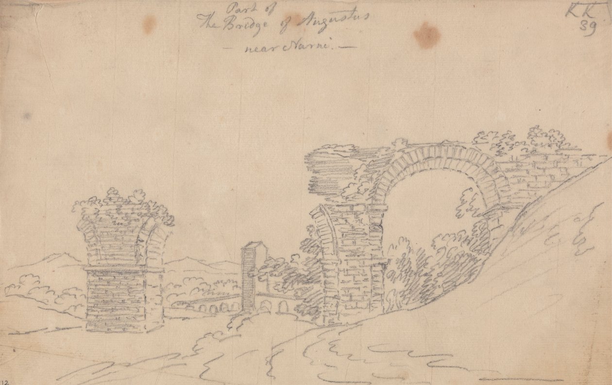 Augustus-broen nær Narni av John Robert Cozens