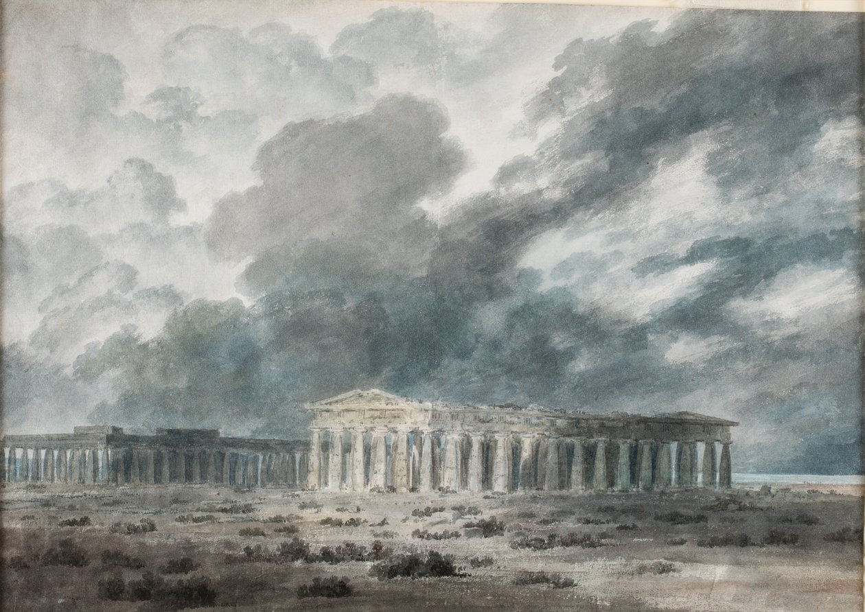 To store templer i Paestum av John Robert Cozens