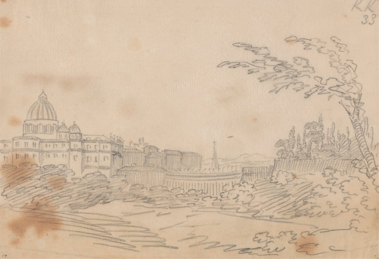 Utsikt over Vatikanet av John Robert Cozens