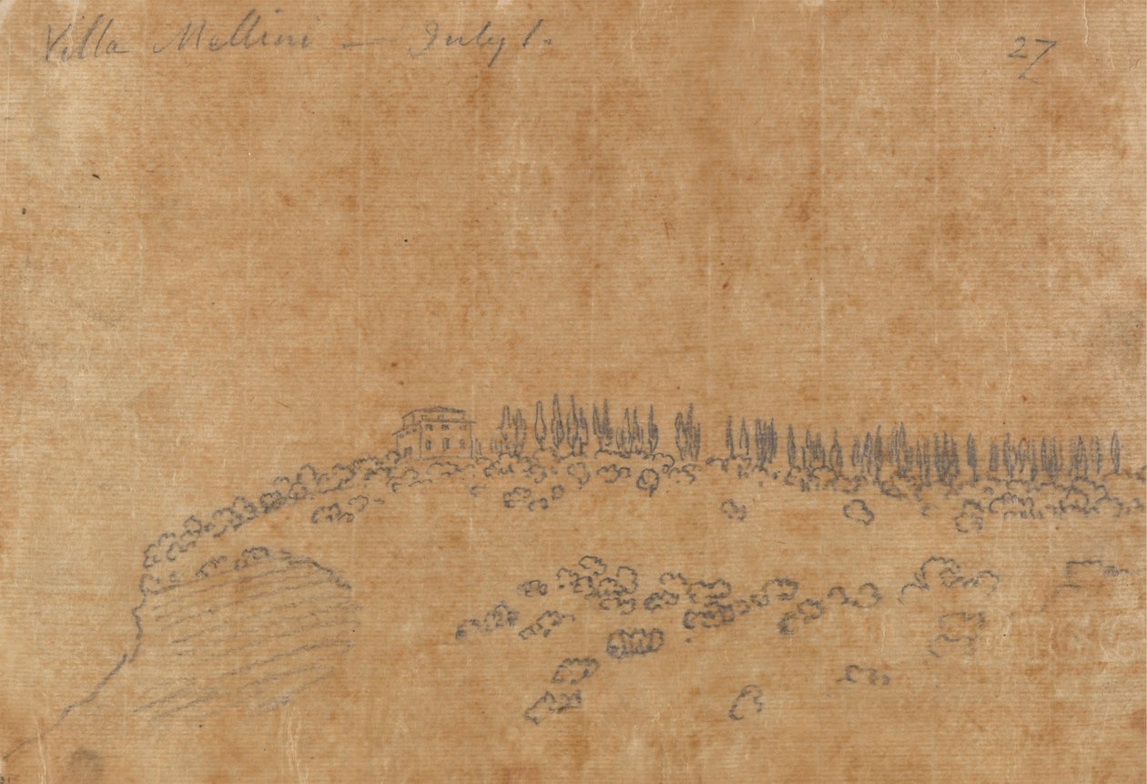 Villa Mellini, 1. juli av John Robert Cozens