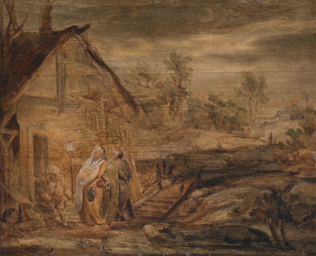 Mary og Joseph utenfor vertshuset av John Runciman