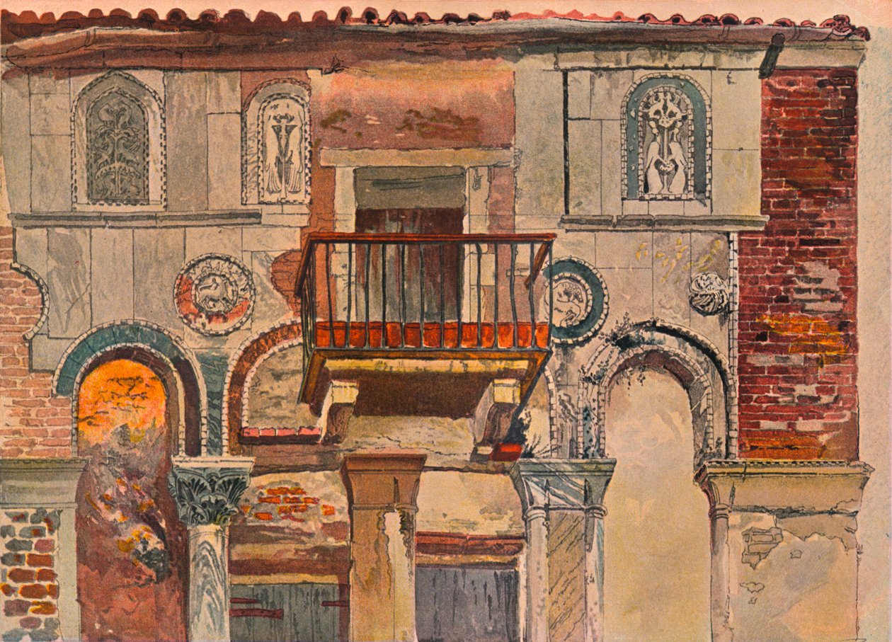 Fondaco De Turchi, Venezia, c1853 av John Ruskin