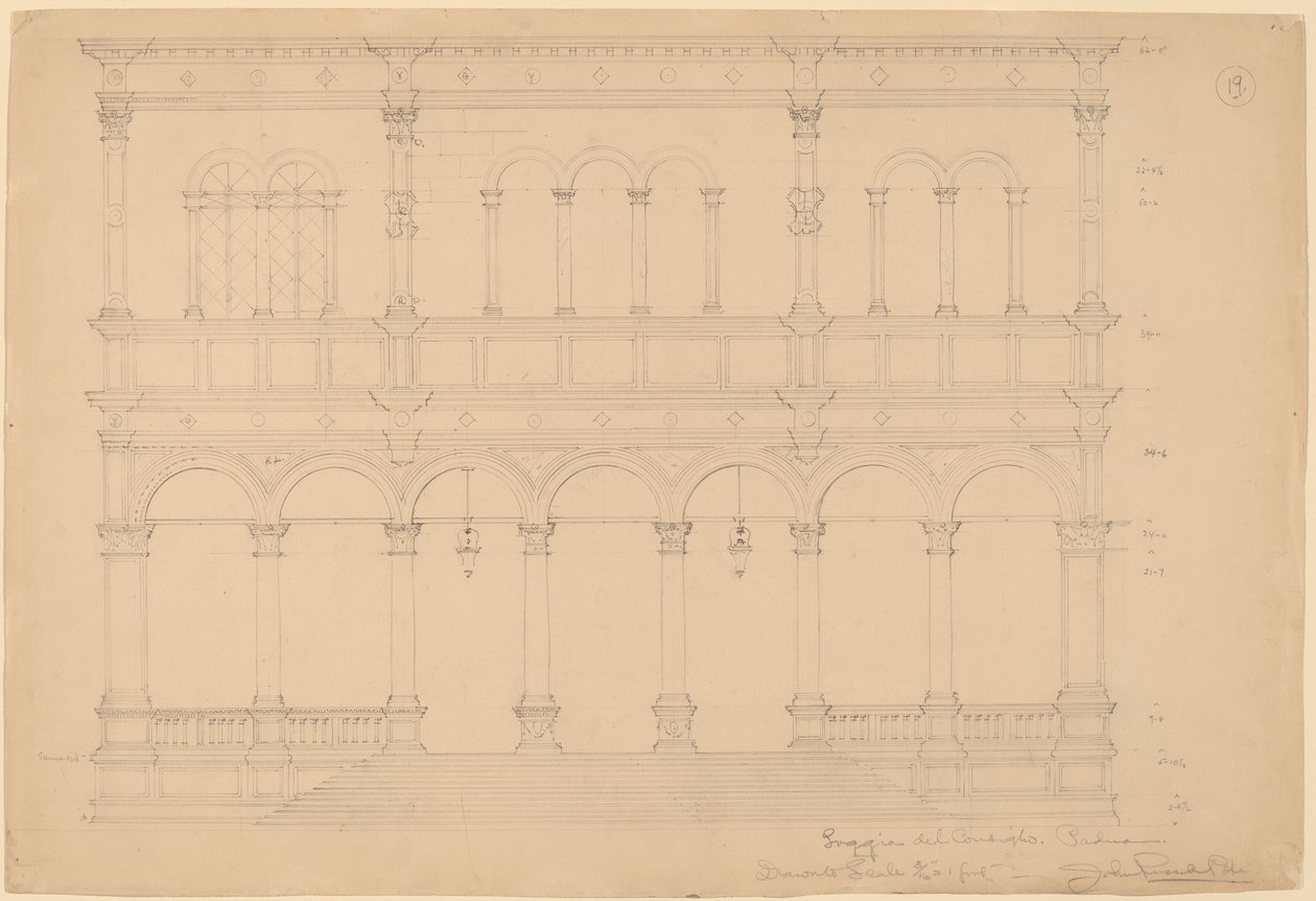 Loggia del Consiglio, Padua av John Russell Pope