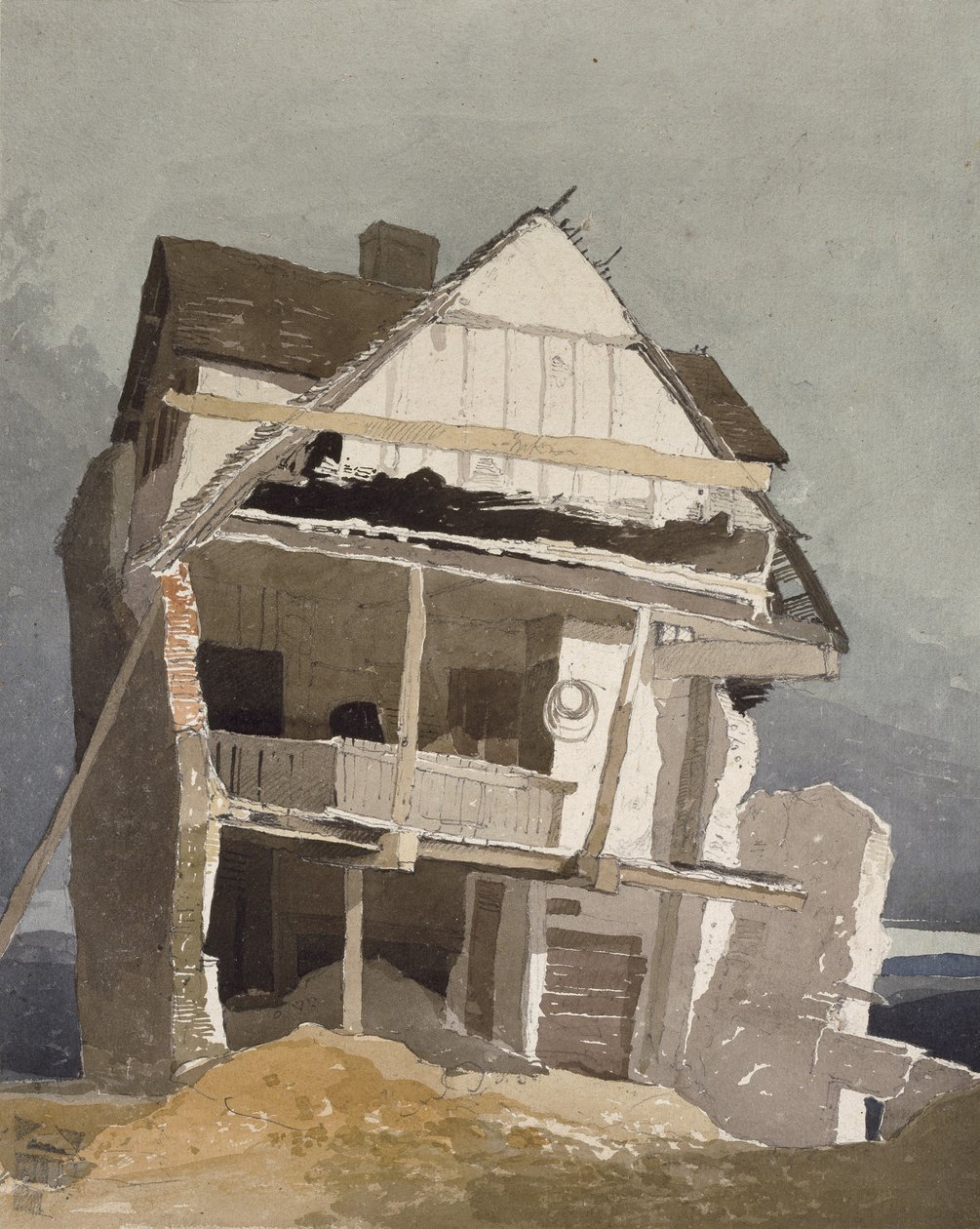 Et ødelagt hus, 1800-tallet av John Sell Cotman