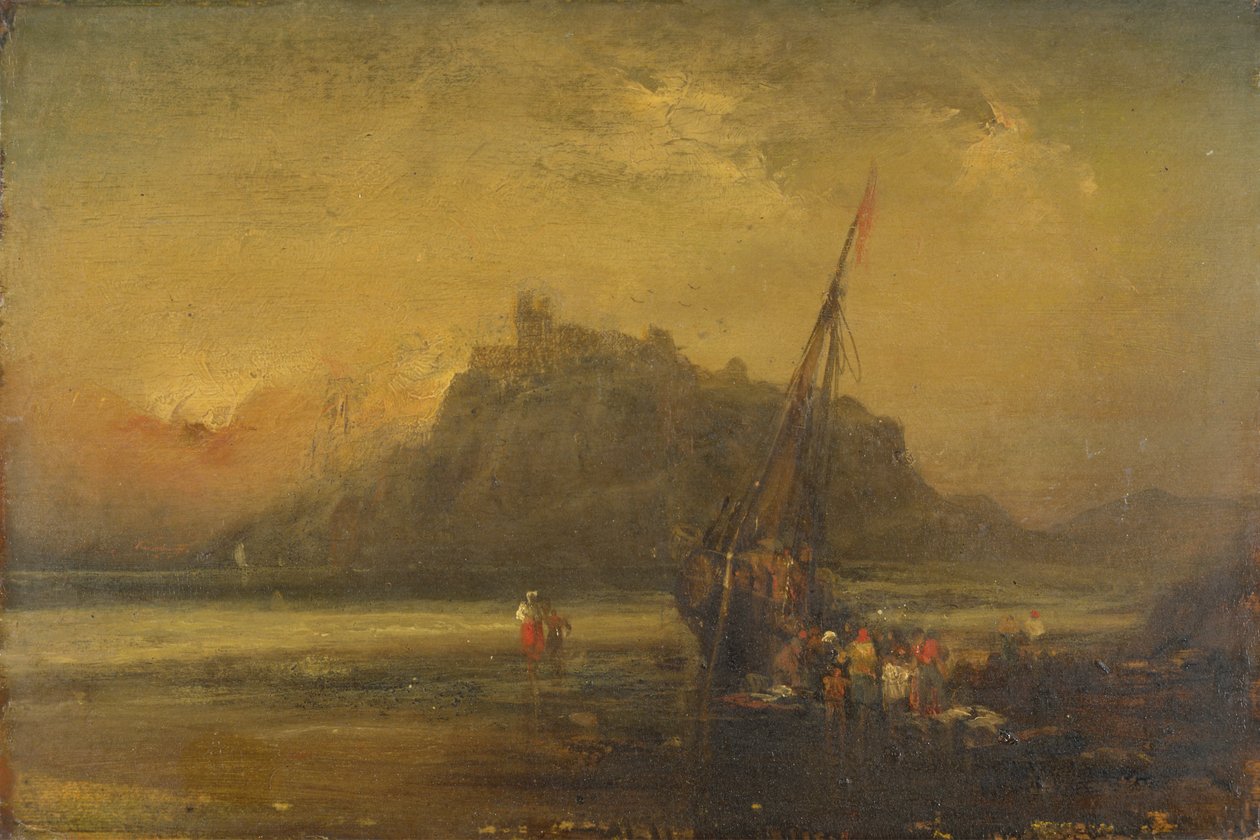 Strandscene av John Sell Cotman