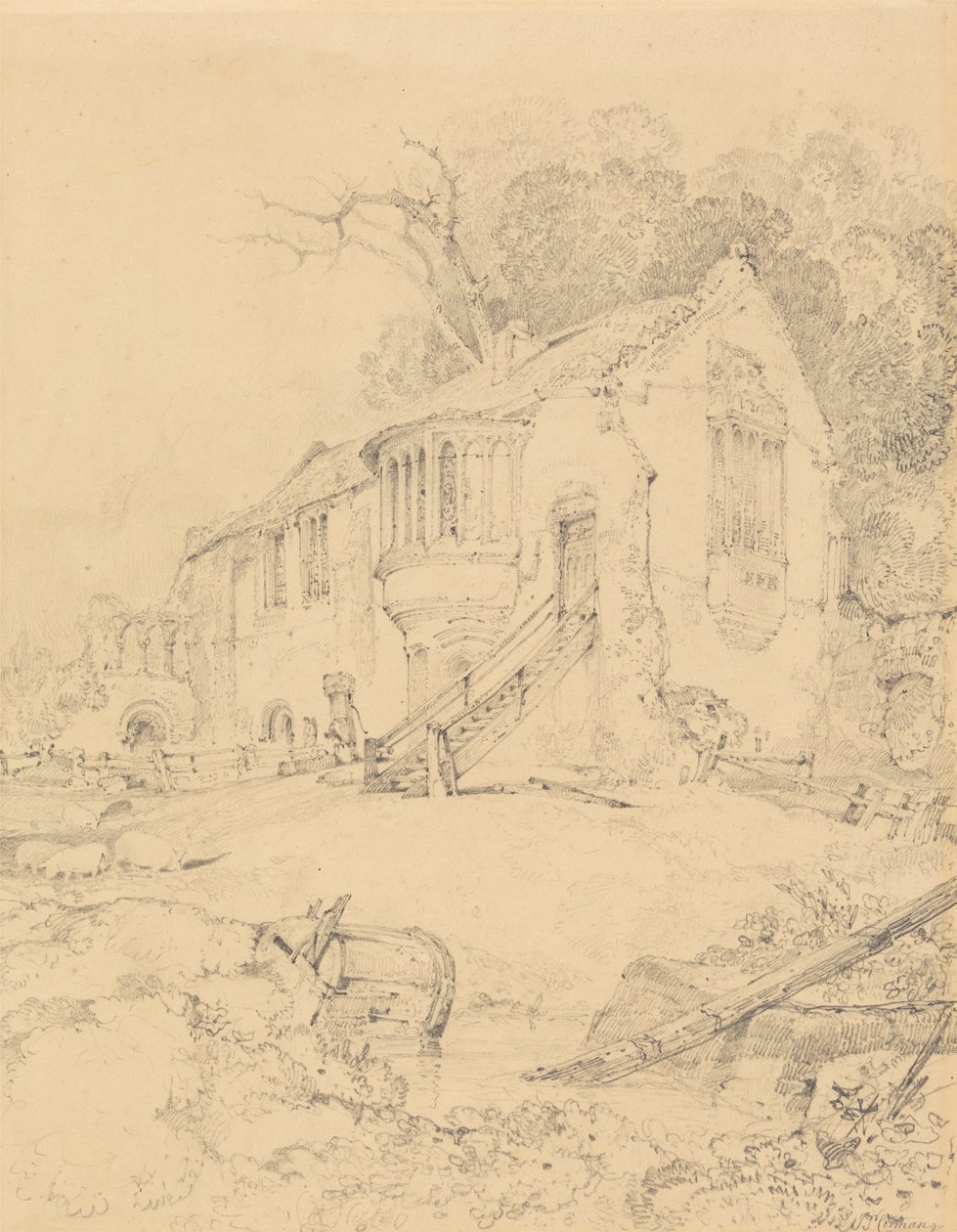 Castle Acre Priory, Norfolk av John Sell Cotman