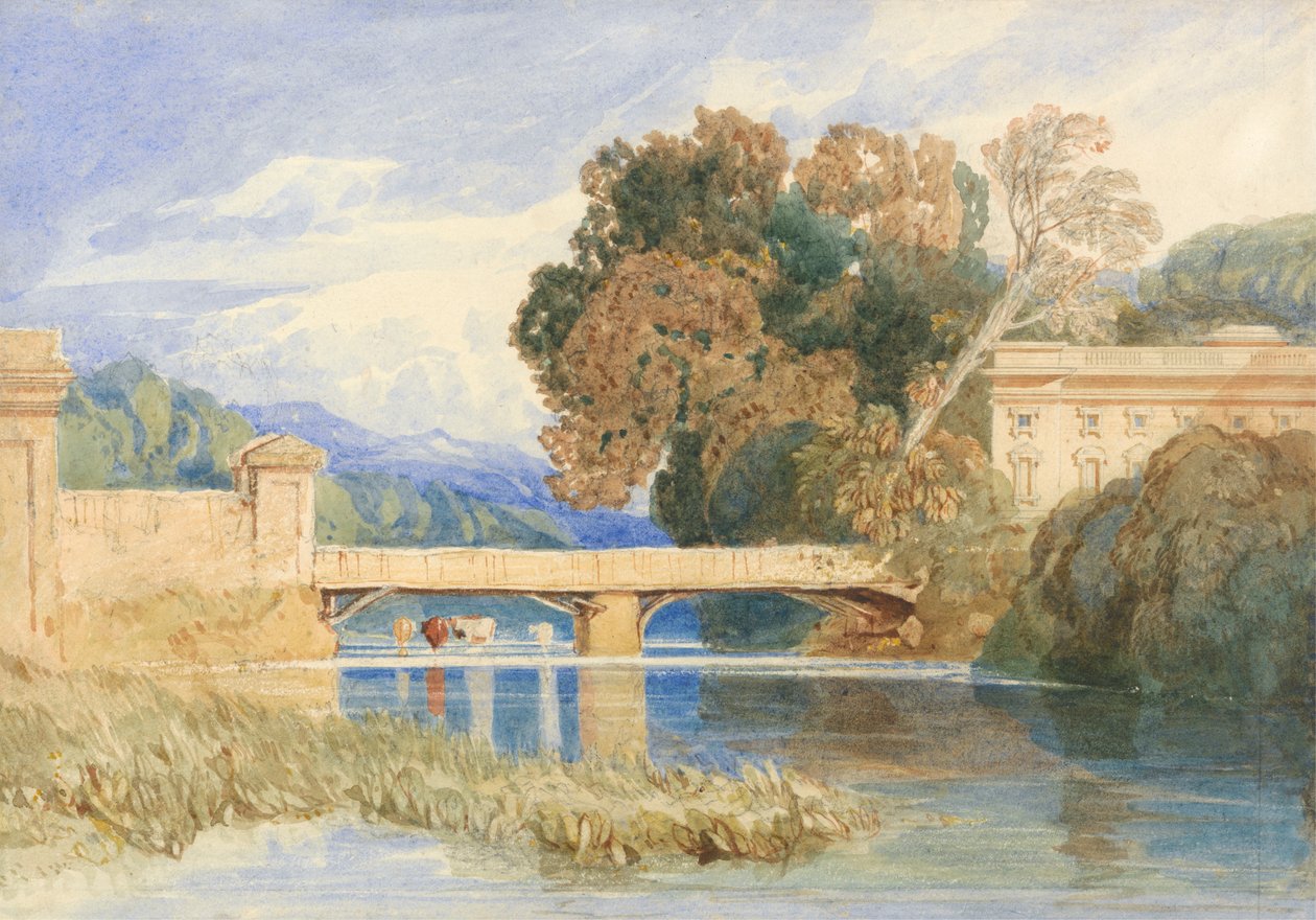 Chateau Navarre, nær Evreux, Normandie av John Sell Cotman