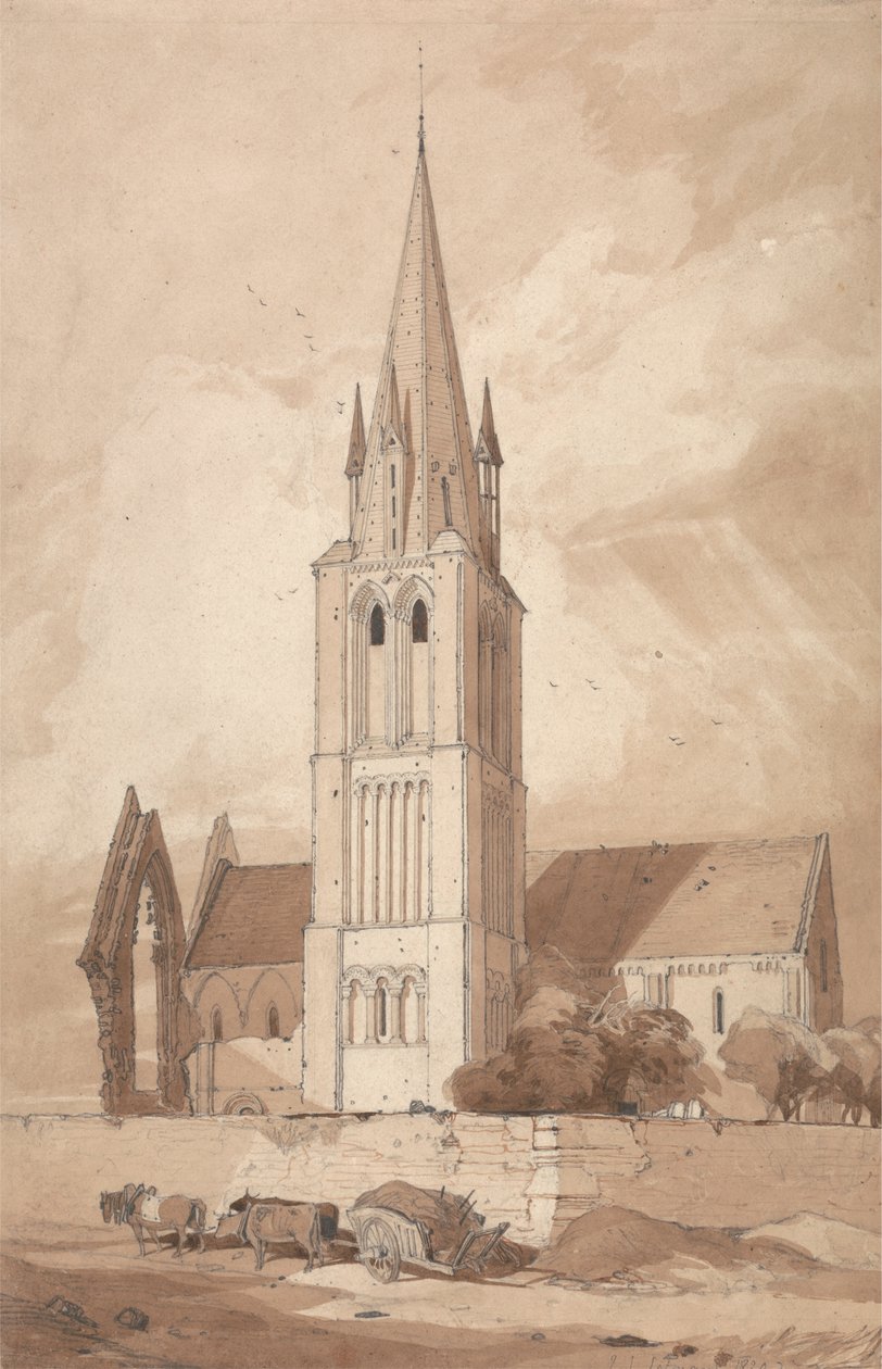 Douvres kirke, Normandie av John Sell Cotman