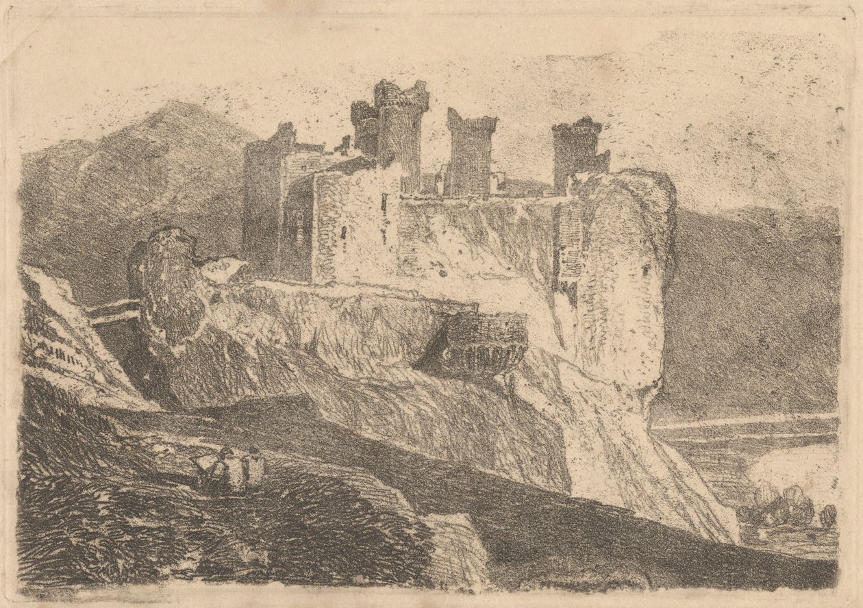 Harlech slott av John Sell Cotman
