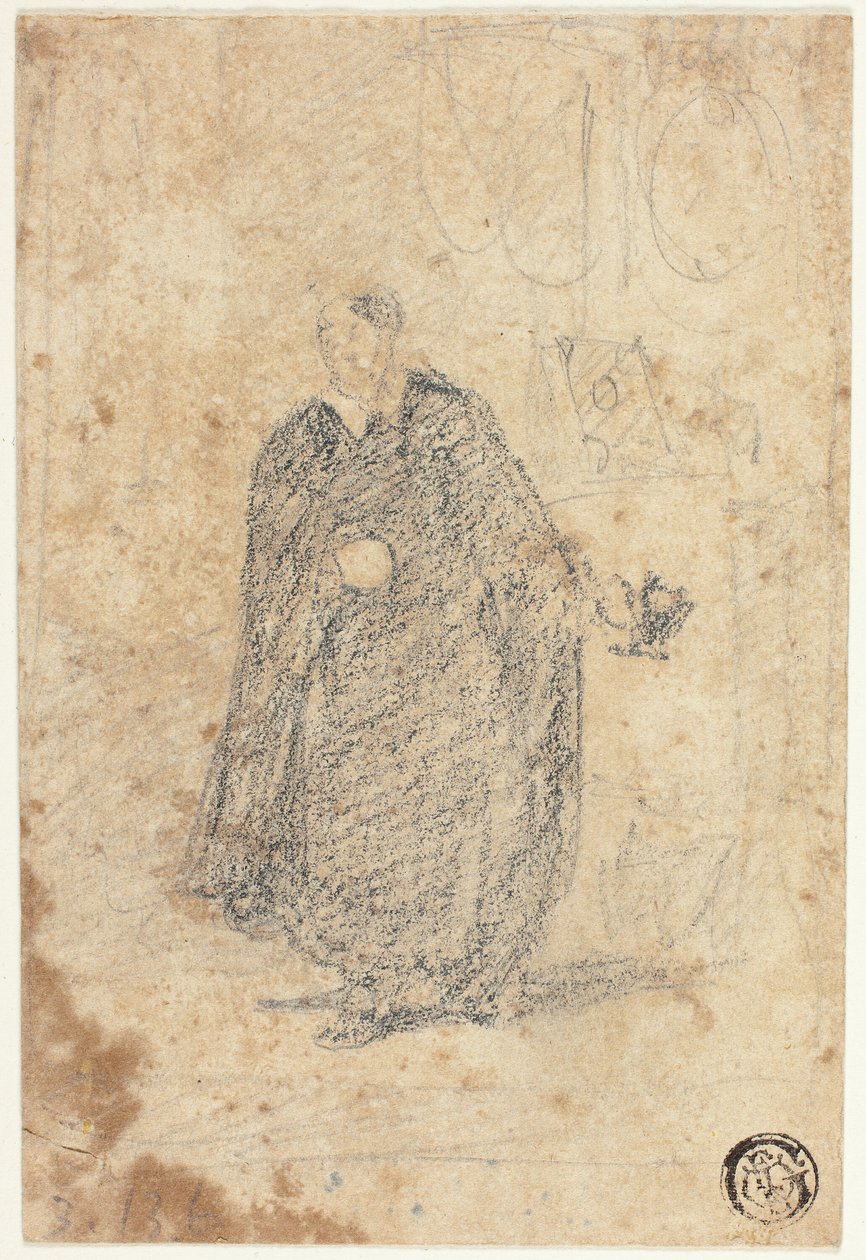Skisse av skuespiller stående av John Sell Cotman